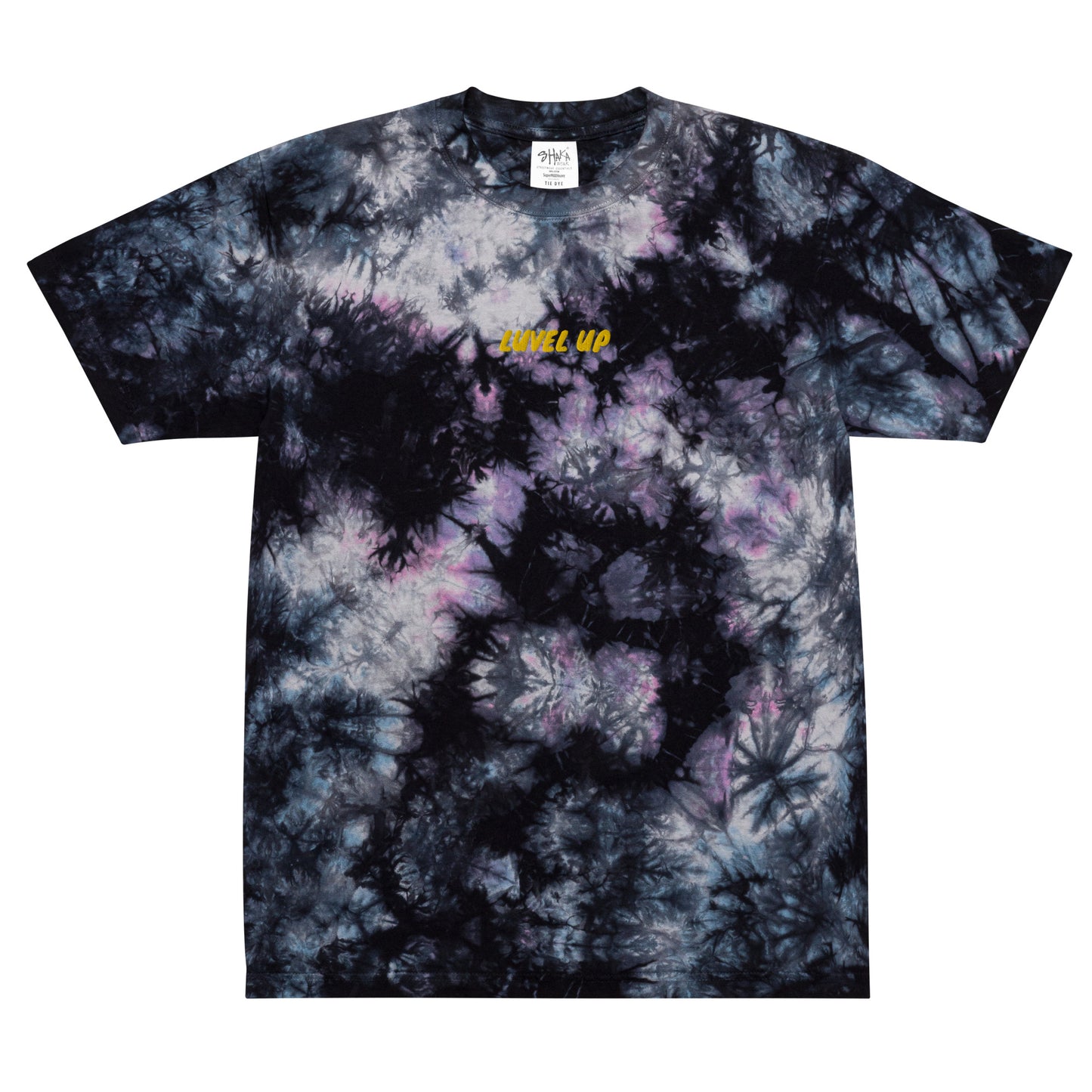 Luvel up embroidered Oversized tie-dye t-shirt