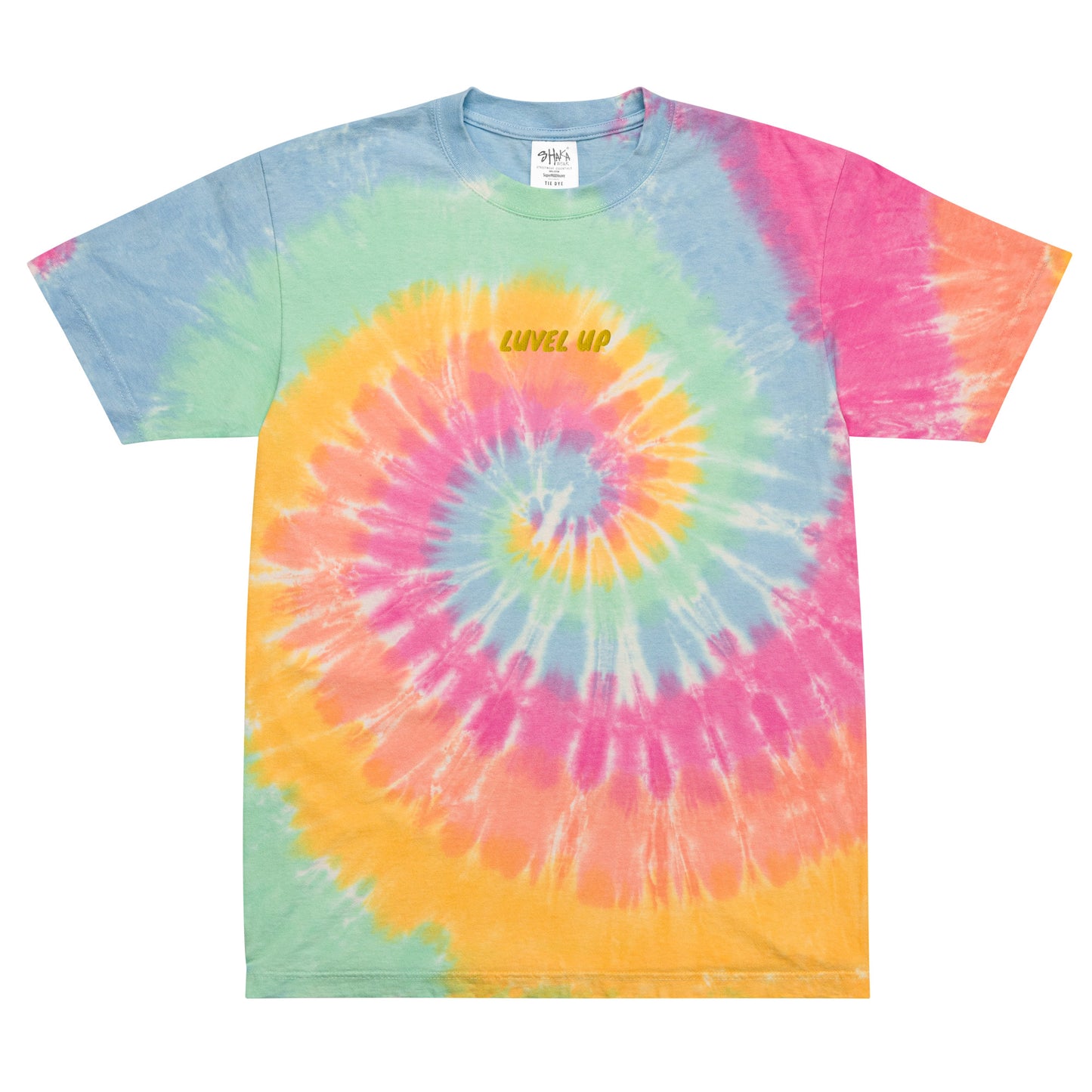 Luvel up embroidered Oversized tie-dye t-shirt