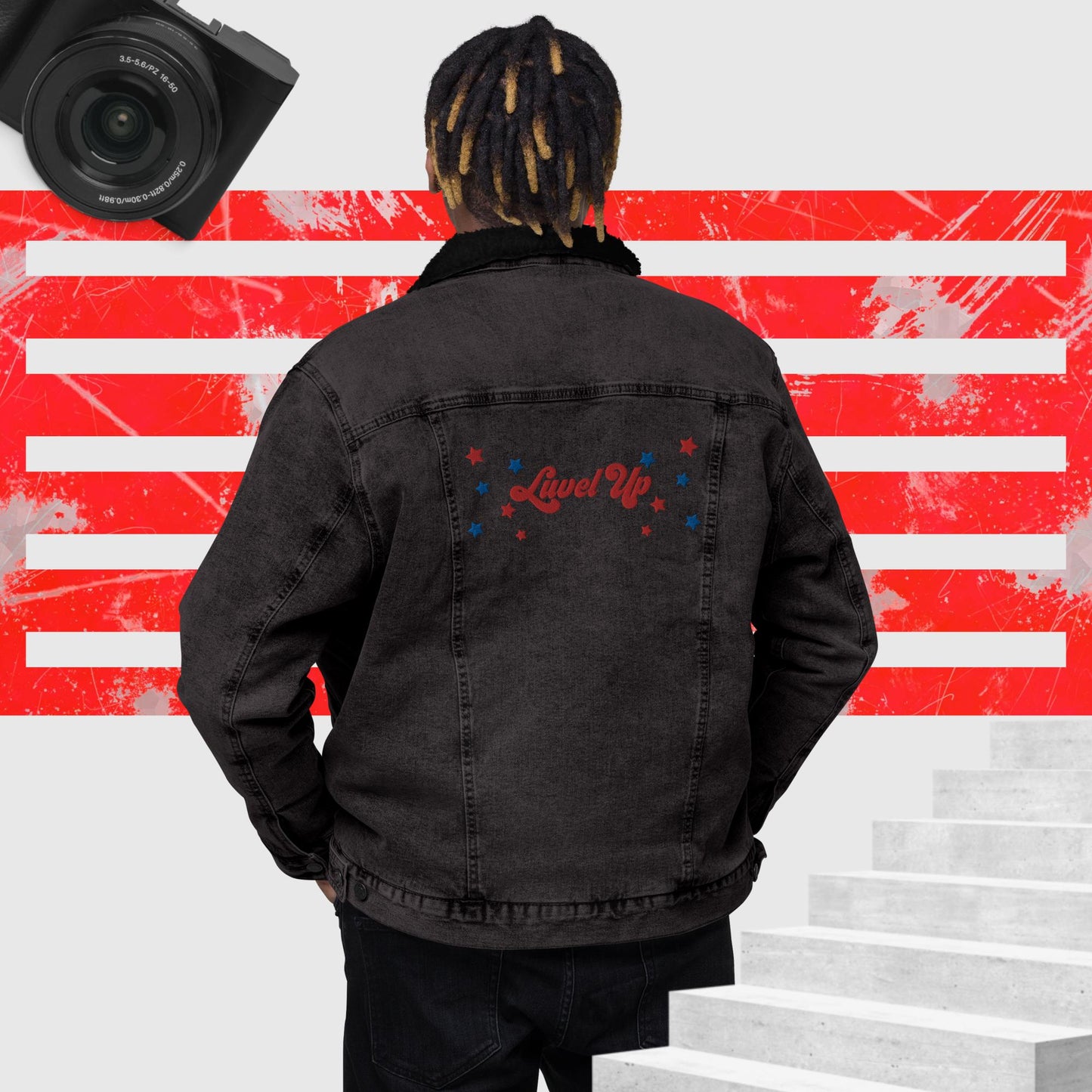 Freedoms denim sherpa jacket