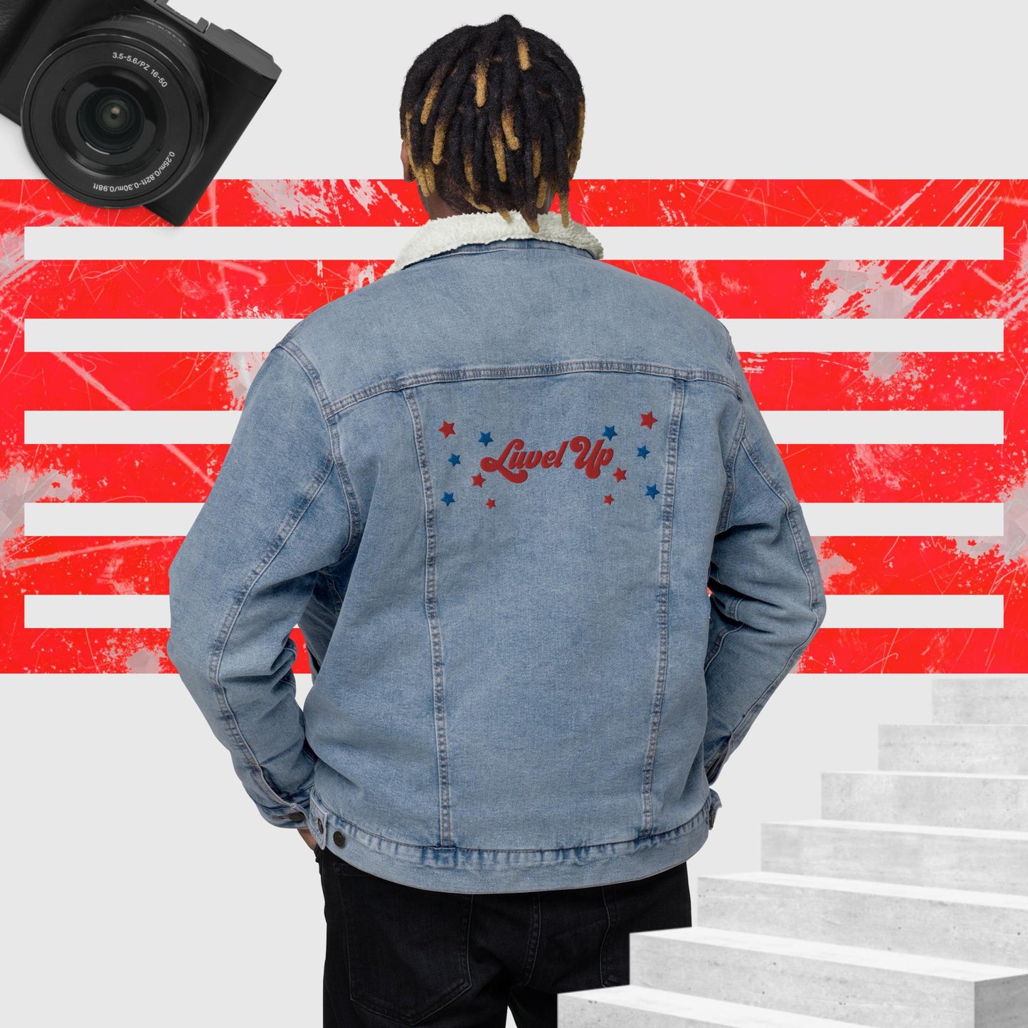 Freedoms denim sherpa jacket