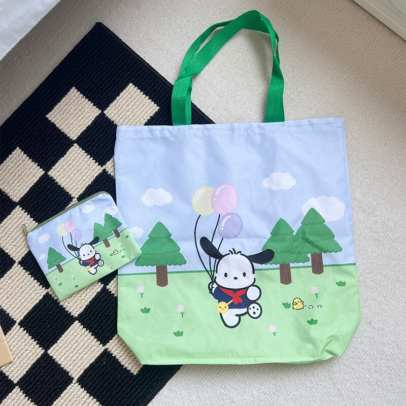 Sanrio Cute Pochacco Set Shopping Bag and Coin Purse