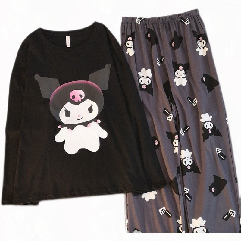 Cute Sanrio Flannel Pullover Warm Thick Pajamas