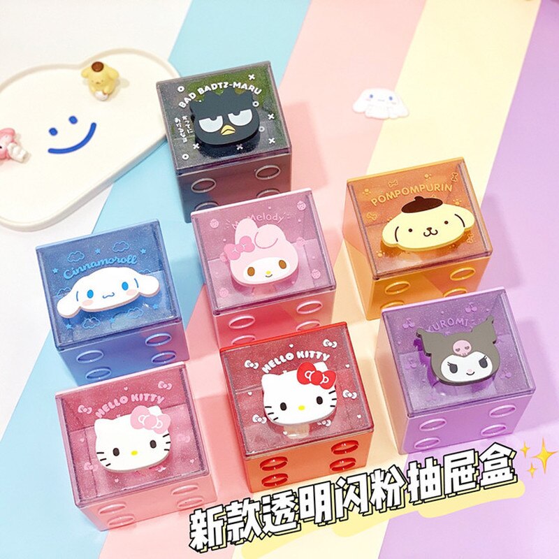 Sanrio Glitter Transparent Storage Box