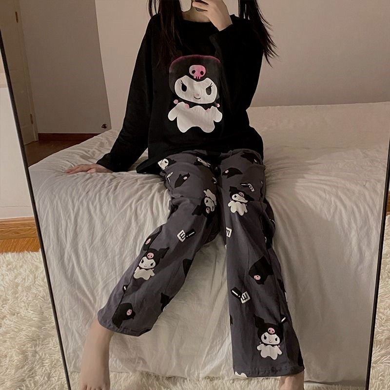 Cute Sanrio Flannel Pullover Warm Thick Pajamas