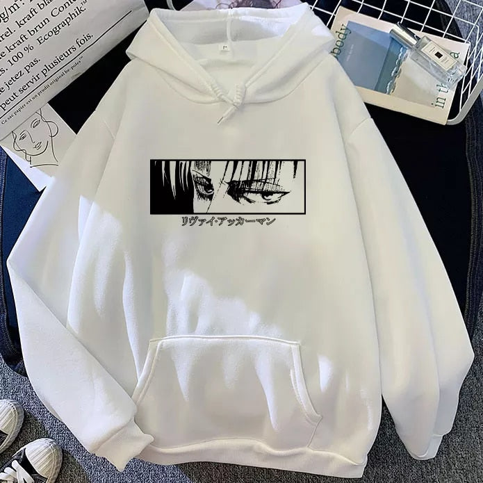 Anime Eye Print Hoodie