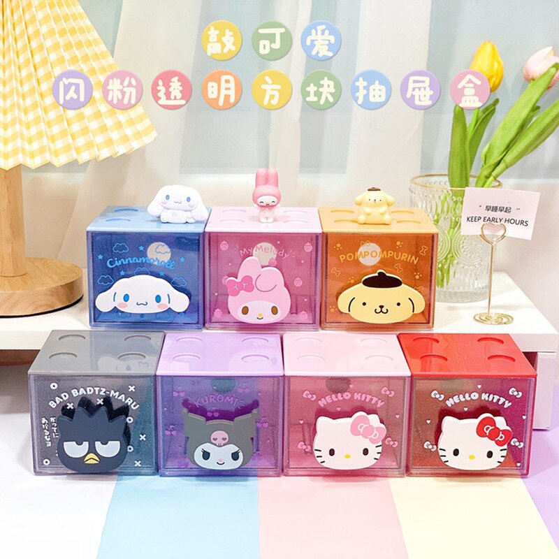 Sanrio Glitter Transparent Storage Box